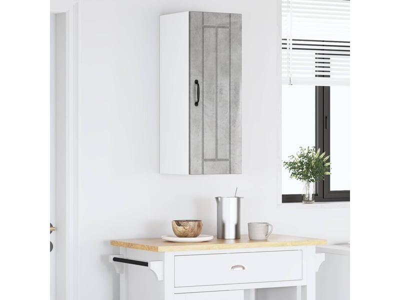 Armoire de cuisine gris béton 30x31x80cm bois d'ingénierie shl7815 - Conforama D