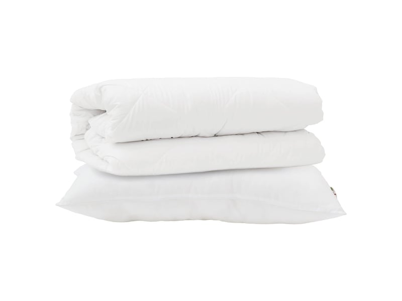  Ensemble de duvet avec oreiller 2 pièces - couette blanc microfibre  - Conforama A