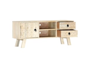 Meuble tv coloris beige 110 cm <strong></strong> <strong></strong>