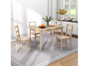 Ensemble table rectangulaire 0 banc(s) 4 chaise(s) 0 tabouret(s) inclu(s) HAUSS SPOLE