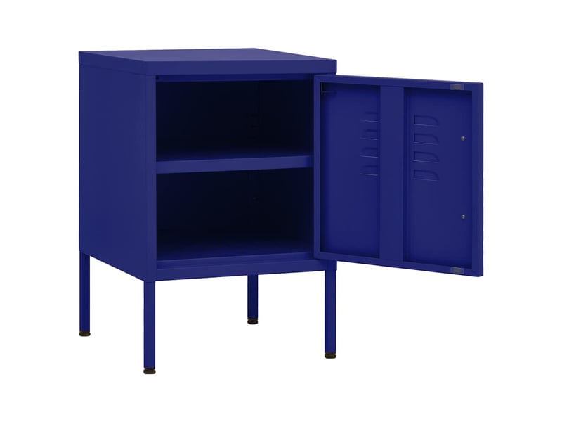  Table de chevet - cabinet de chevet - table de nuit bleu marine 35x35x51 cm acier  - Conforama C