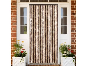 Rideau anti-mouches, moustiquaire beige et marron clair 100x230 cm chenille cf43503