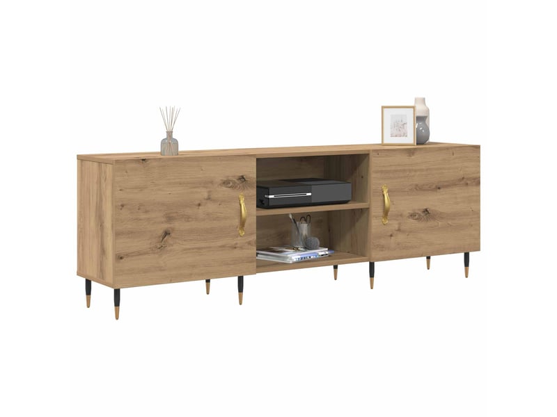  Meuble tv - banc tv - meuble de rangement 150 x 30 x 50 cm chêne artisanal bois d'ingénierie  - Conforama C