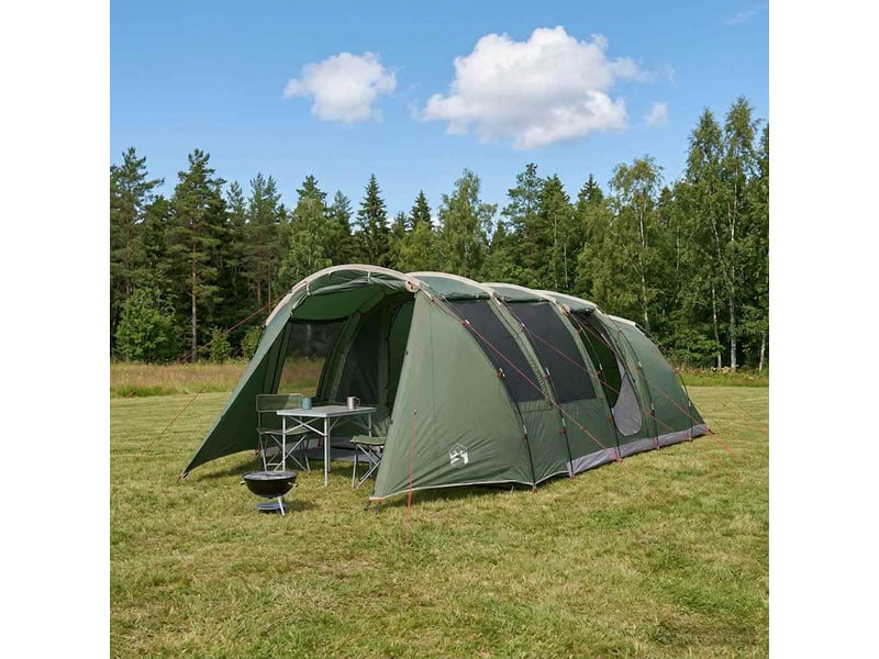 Tente tunnel, tente de camping vert 675x392x210 cm - Conforama B