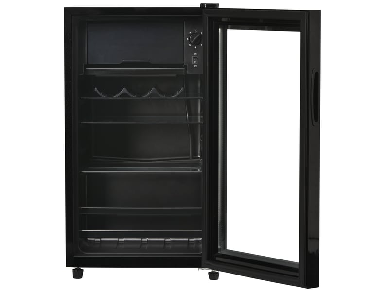 Mini réfrigérateur 76 l avec congélateur 6 l, led, faible bruit, clayettes réglables, 51 canettes  - Conforama D