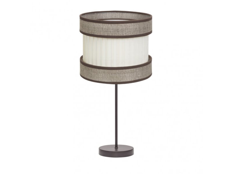  Fabrilamp home grande lampe à poser marron avec abat-jour beige et marron, 1 x e27, 61 cm 175571102 - Conforama A