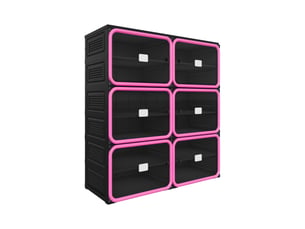 Meuble à chaussures 24 paire(s)  <strong>BURSDANY</strong>  <strong></strong> coloris noir