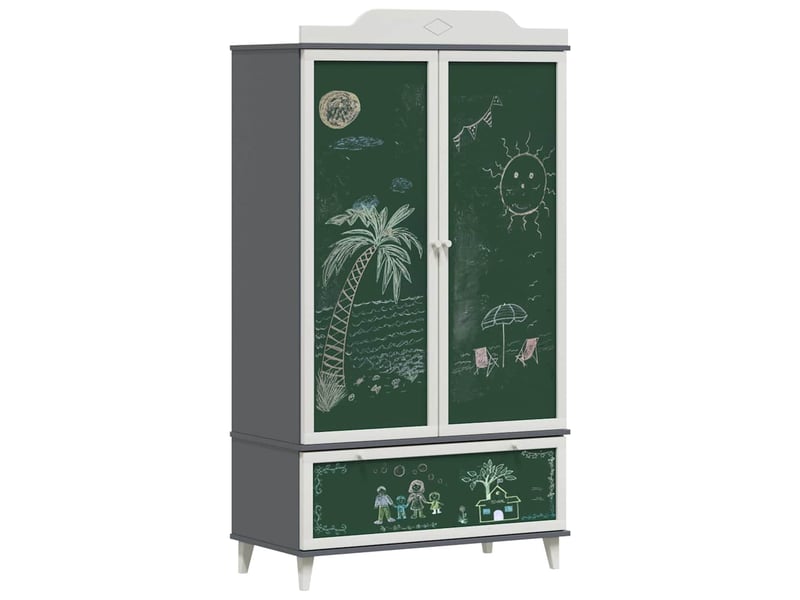  Armoire de rangement créatif pour enfants roros gris et blanc shl97266  - Conforama C
