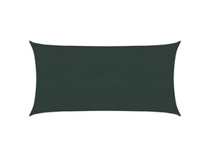 Voile d'ombre - voile d'ombrage - voile parasol 2 x 6 m hdpe rectangulaire vert foncé