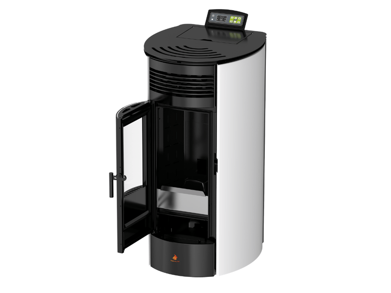 Poêle à granulés étanche flora 14 kw + télécommande - blanc - Conforama C