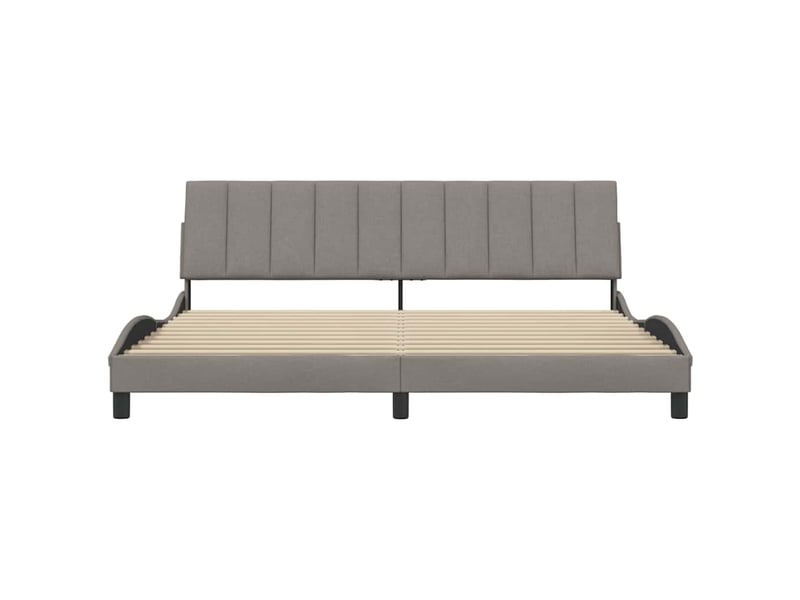  Lit double- lit adulte -  cadre de lit sans matelas hanko taupe 200x200 cm tissu  - Conforama C