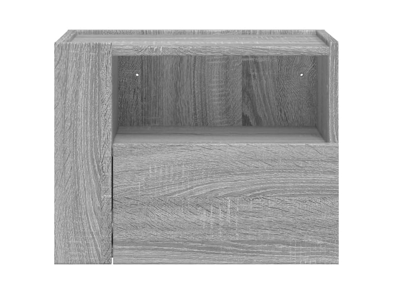 Lot de 2 tables de chevet - cabinet de chevet - table de nuit murales sonoma gris 45x30x35 cm - Conforama C