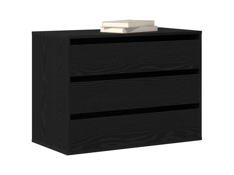  Armoire à tiroirs, commode 3-tiroir noir 80x41x58 cm  - Conforama C