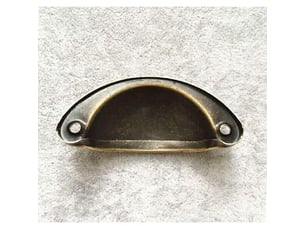 Jeu de 12 poignées vintage en métal bronze ancien, poignées pour meubles et tiroirs de 8,2 cm avec vis