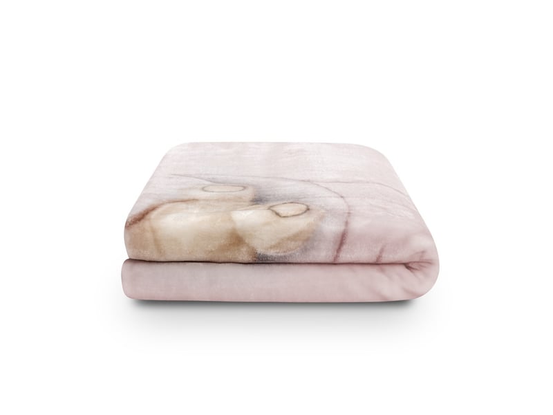 Couverture bébé interbaby 110 x 140 cm maille raschel - rose, motif ourson, lune et étoiles 00996-02 - Conforama D