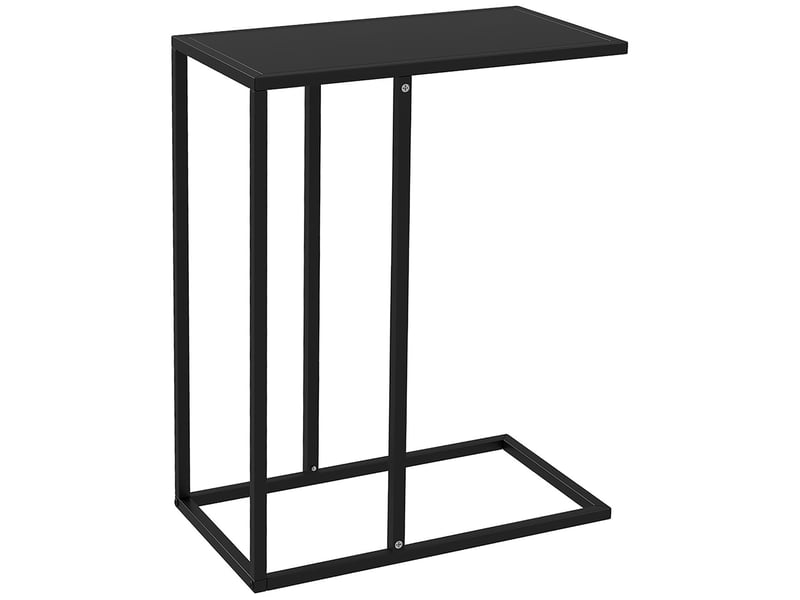  Table basse 50x30x60, piètement acier noir petite table basse, design c, sous canapé  - Conforama A