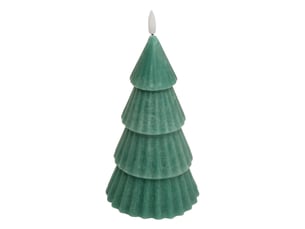 Bougie led de noël sapin 22cm vert