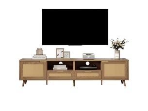 Meuble tv coloris bois clair 200 cm LPOSPI