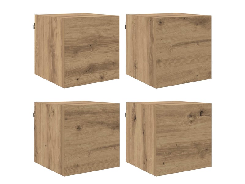  Meuble tv - banc tv - meuble de rangement mural chêne artisanal bois d'ingénierie  - Conforama A
