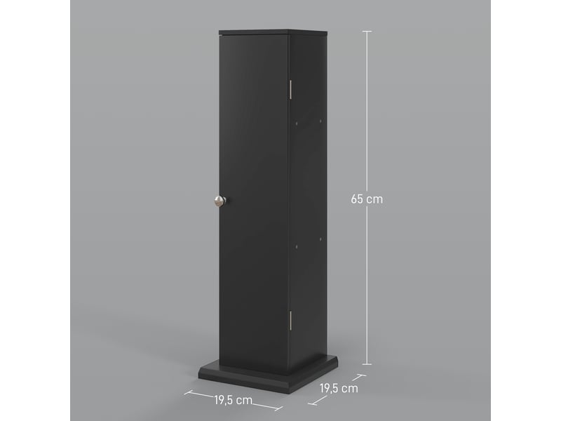 Porte-papier toilette à trois niveaux avec distributeur intégré, pour petites salles de bain, noir - Conforama E