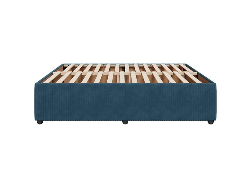  Lit double- lit adulte -  cadre de lit sans matelas bleu 200x200 cm velours  - Conforama D