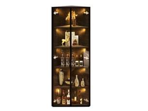 Vitrine coloris noir 4 étagère(s) SAPGAKS  - 62 cmx160 cm