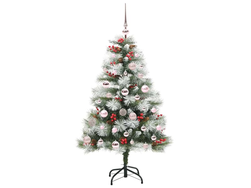  Sapin de noël - arbre de noël artificiel vert et blanc 120 cm  - Conforama D