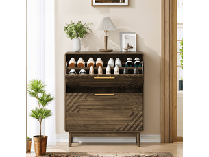 Meuble à chaussures 16 paire(s)  <strong></strong>  <strong></strong> coloris bois foncé