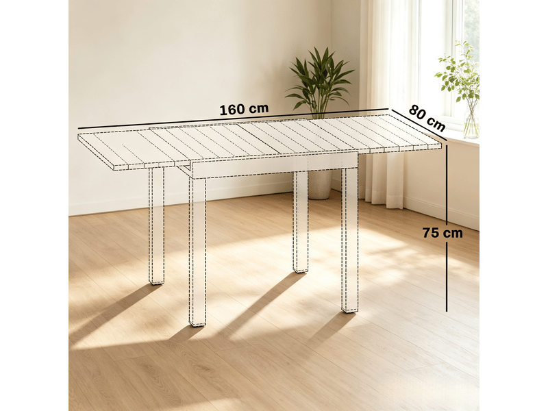 Table de jardin extensible,80x160x75 cm,pour 4 à 6 personnes,aluminium,noir - Conforama C