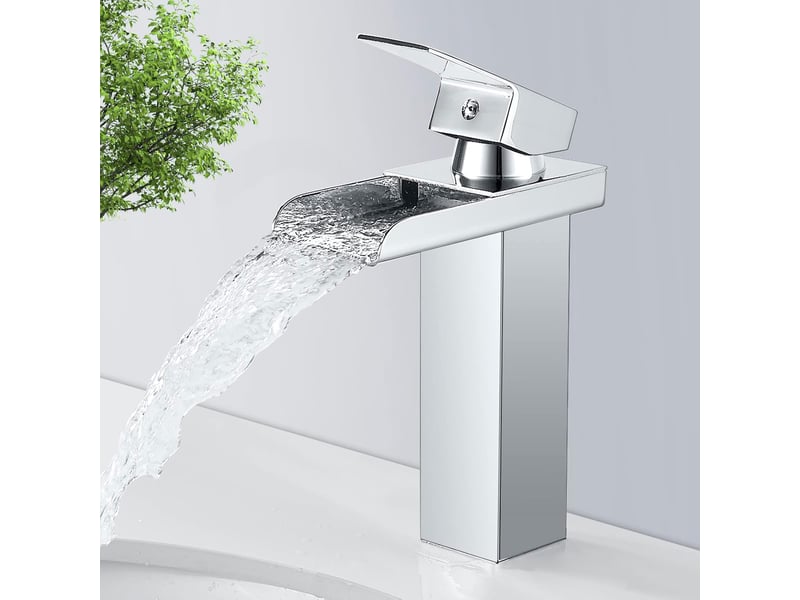  Robinet de salle de bain moderne cascade – eau froide et chaude  - Conforama D