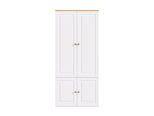Armoire 4 porte(s) battante 0 tiroir(s) <strong>LEYTN</strong> <strong></strong> coloris blanc largeur 90 cm