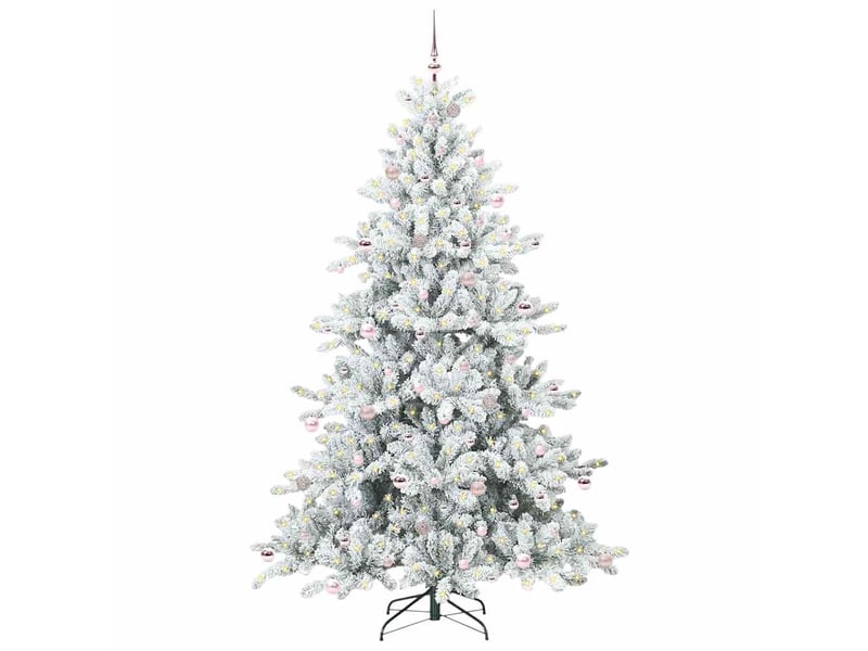 Sapin de noël, arbre de noël artificiel à branches articulées blanc 240 cm cf61071 - Conforama C