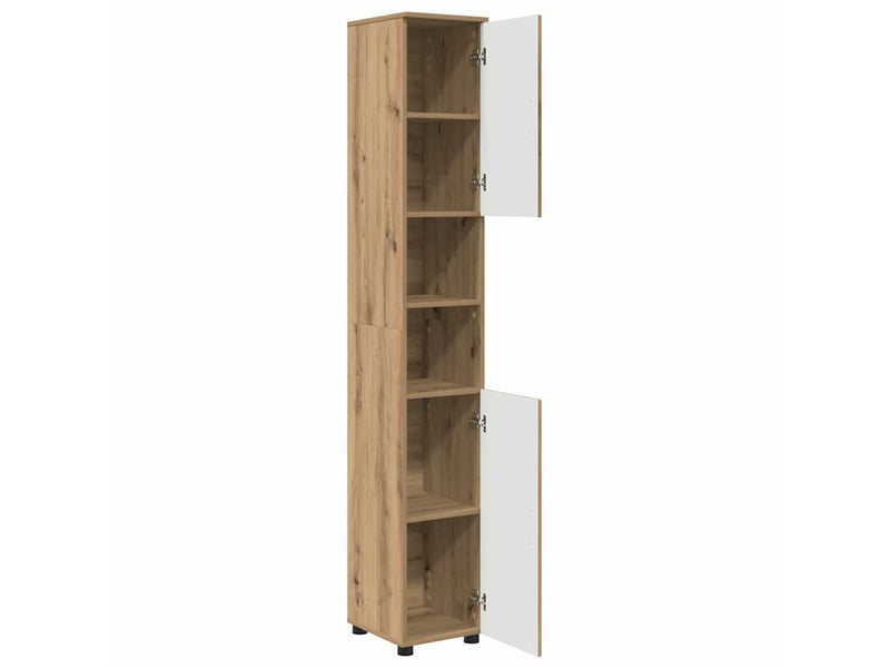 Cabinet de salle de bain, armoire salle de bain chêne artisanal 30 x 35 x 192 cm cf65281 - Conforama E