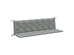Lot de 2 coussins de banc de jardin, coussins d'assise gris clair mélangé tissu cf58657