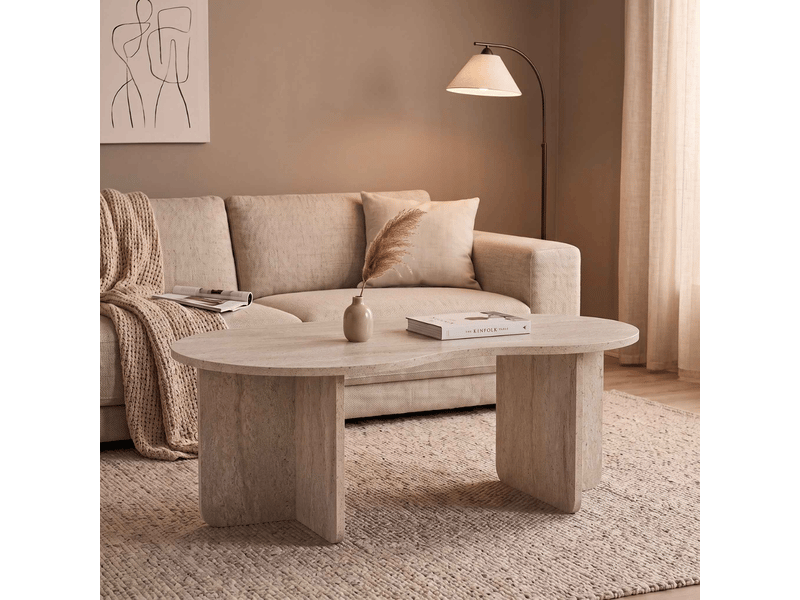  Table basse avec plateau organique l110 cm - moss  - Conforama B