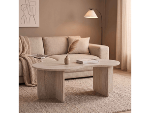 Table basse avec plateau organique l110 cm - moss