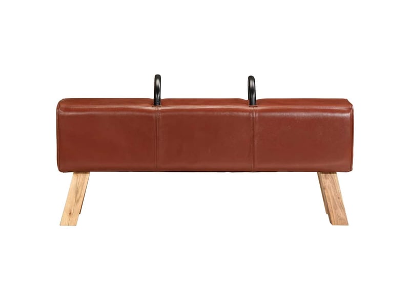  Banc d'entrée, banc d'intérieur de gymnastique marron 110 cm cuir véritable  - Conforama D