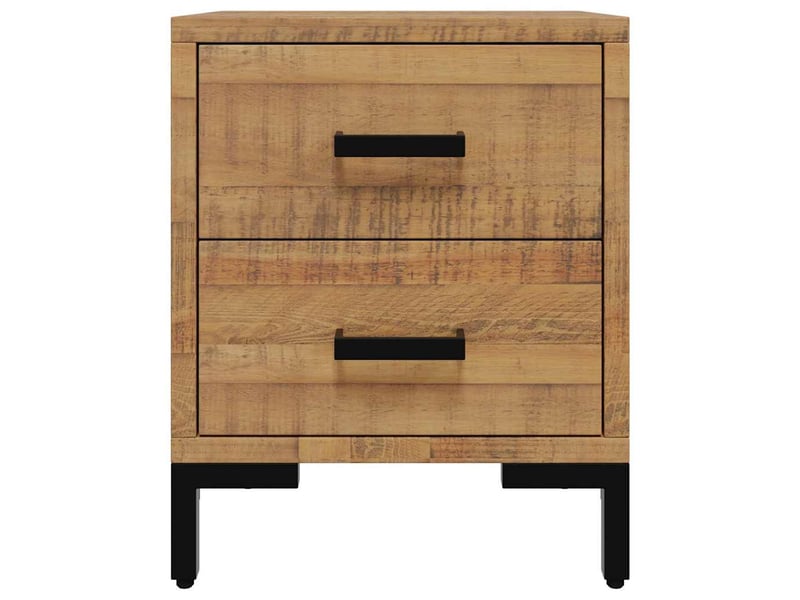 Lot de 2 tables de chevet - cabinet de chevet - table de nuit 36x30x45 cm bois de pin massif  - Conforama E