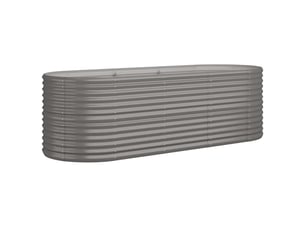 Jardinière - lit surélevé de jardin acier galvanisé 224x80x68 cm gris