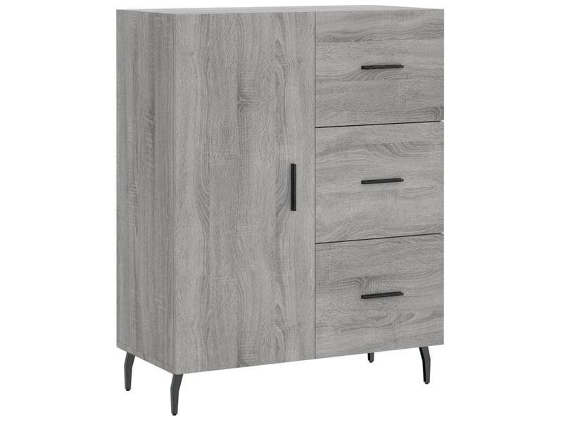  Buffet - bahut - meuble de rangement sonoma gris 69,5x34x90 cm bois d'ingénierie  - Conforama A