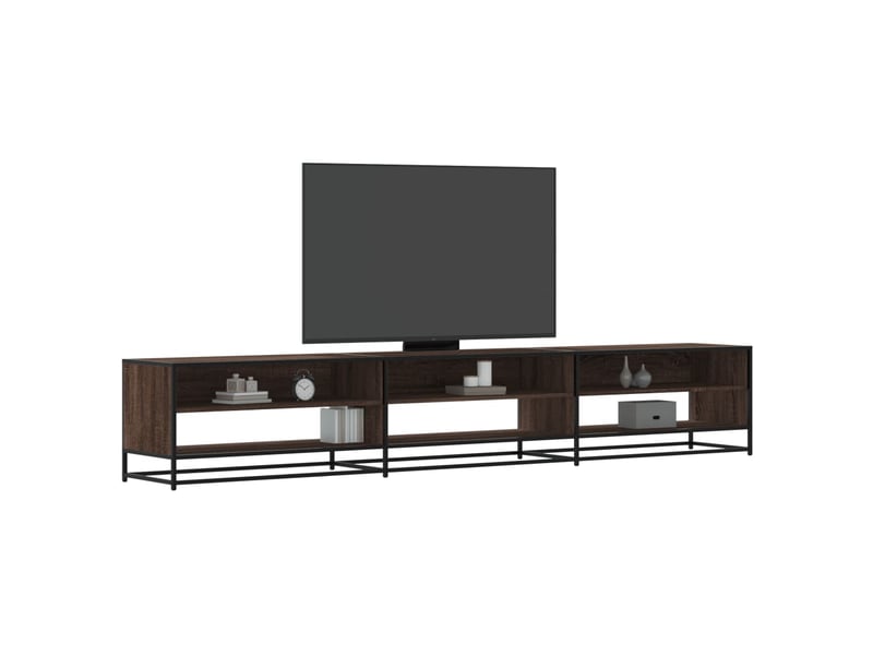  Meuble tv - banc tv - meuble de rangement chêne marron 270x40x46 cm bois d'ingénierie  - Conforama B