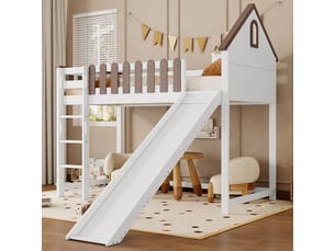 Lit mezzanine 90x200 cm SOGEU coloris bicolore