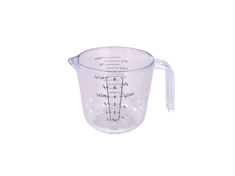  Tasse à mesurer de cuisine de 150 ml, parfaite pour les mesures de pâtisserie, un outil de cuisine essentiel (1 transparente)  - Conforama A