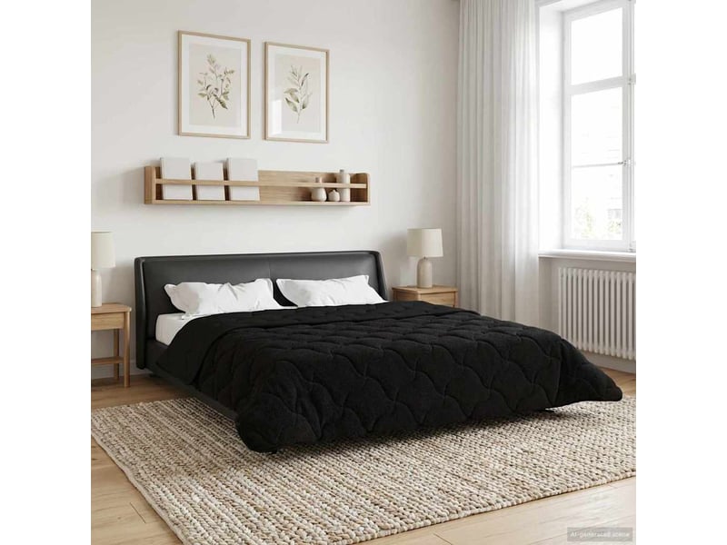  Couette - duvet d'été 220 x 260 cm été noir respirant  - Conforama D