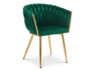 Chaise - leobert - orion - velours vertpieds dorés - 61 x 55 x 79 cm