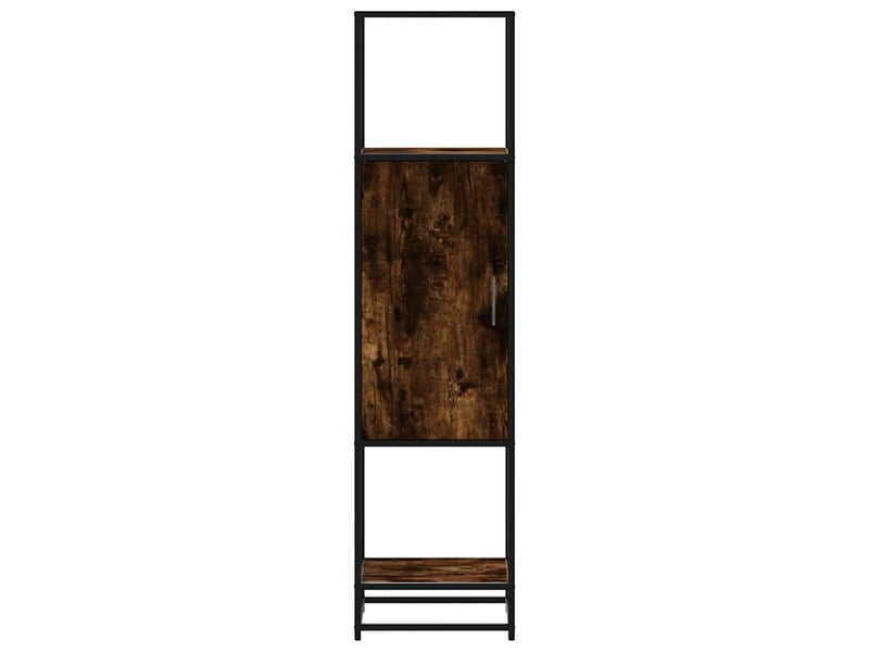  Buffet haut - bahut - meuble de rangement chêne fumé 35,5x35x139 cm bois d'ingénierie métal  - Conforama D