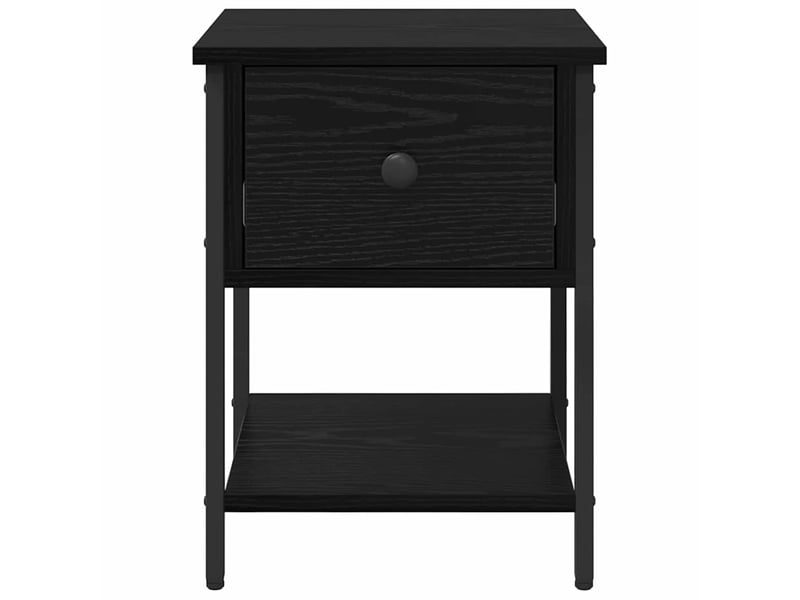  Table de chevet - cabinet de chevet - table de nuit chêne noir 34 x 35,5 x 45 cm bois d'ingénierie  - Conforama E