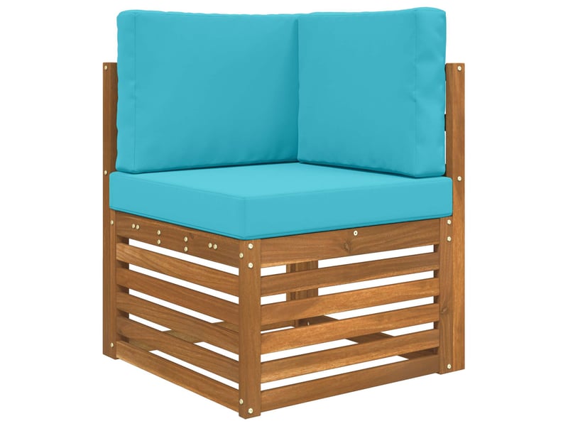  Coussin de canapé d'extérieur, coussin de chaise polyester turquoise 60 x 60 cm cf54175  - Conforama C