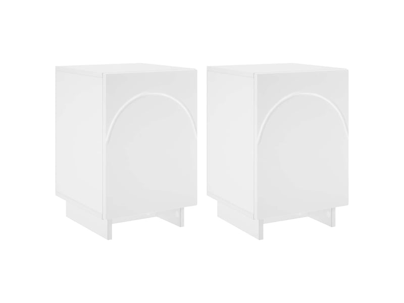  Table de chevet - cabinet de chevet - table de nuit 2 pièces blanc 33,5 x 34,5 x 50 cm  - Conforama A