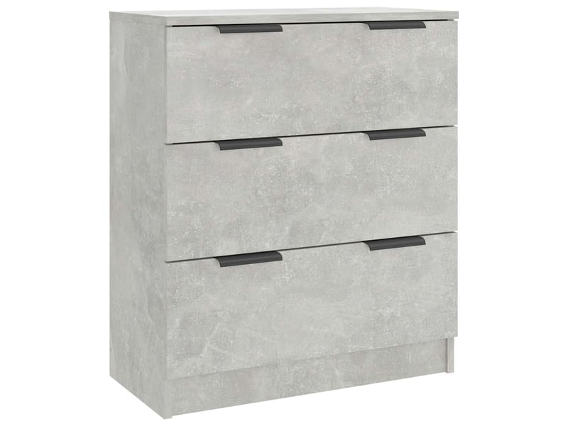  Buffets 3 pcs - bahut - meuble de rangement gris béton bois d'ingénierie  - Conforama C